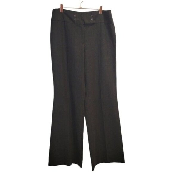 Cambio | Wide Leg High Rise Waisted Dress Career Pants Trousers Gray - Picture 1 of 6